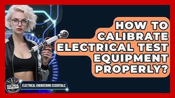 How To Calibrate Electrical Test Equipment Properly? - Electrical Engineering Essentials