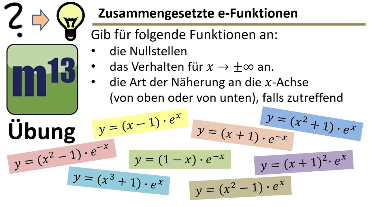 Zusammengesetzte Exponentialfunktionen: Nullstellen, Randverhalten ...