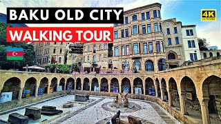 Пешеходная экскурсия по Старому городу Баку, Азербайджан | Девичья башня дворца Ширваншахов Ичери Шехер