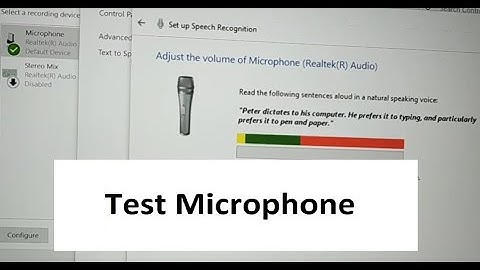 how to test a microphone working or not, sound recording or not