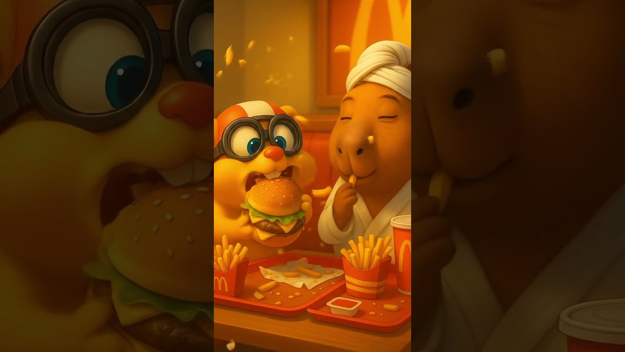 Hyper Hamster Vs Zen Capybara At McDonald S Shorts Animals