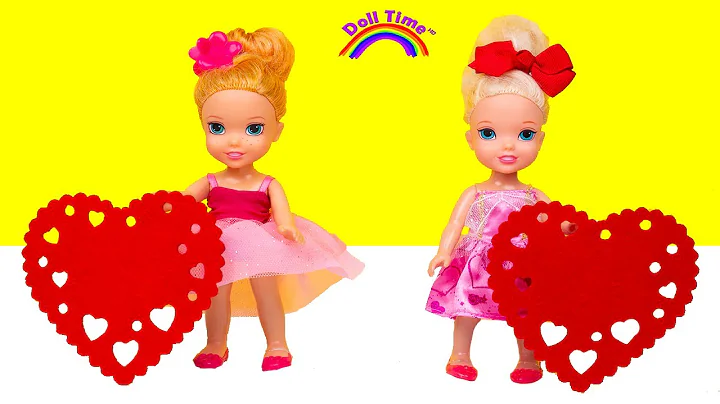 Valentine's day Elsa and Anna toddlers make cards ...