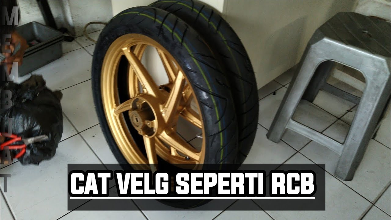 Experimen cat  velg  jadi warna gold  rcb Velg  supra di 