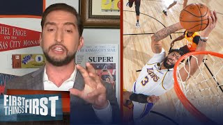 AD drops 42 points as Lakers clinch No.1 seed in West — Nick reacts | NBA | FIRST THINGS FIRST