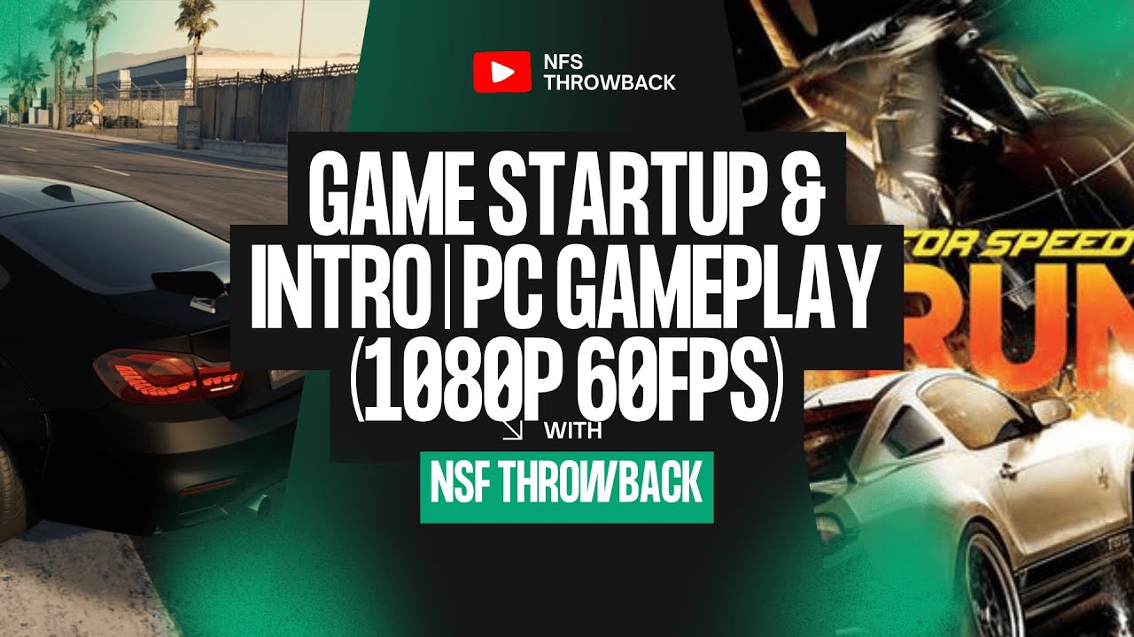 NFS The Run - Game Startup & Intro | PC Gameplay (1080p 60FPS)
