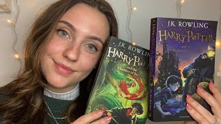 ASMR Harry Potter Book Collection ⚡ (tapping, page turning, whisper reading)✨