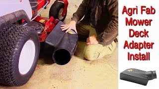 How To Install A Mower Deck Adapter Without A Template (Agri-Fab Mow N Vac eXmark Quest S 50 Inch)