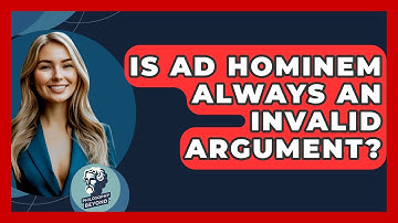 Is Ad Hominem Always An Invalid Argument? - Philosophy Beyond