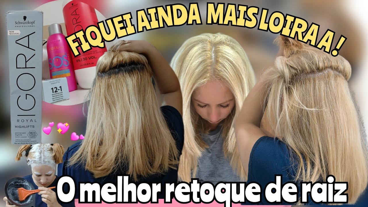 A MELHOR SUPER CLAREADORA PARA FICAR LOIRA🤌 RETOQUE DE RAIZ IGORA 12.1 TRATAMENTO SOS FOREVER LISS💖
