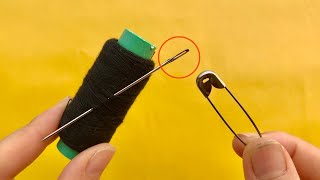 Top 3 EASIEST  ways to thread a needle - Needle threading hack - Win Tips
