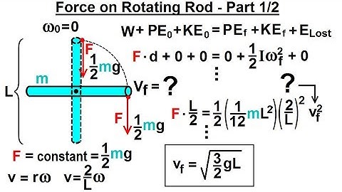 Physics - Test Your Knowledge: Moment of Inertia (21 of 24) Force on Rotating Rod: Part 1/2
