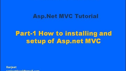 Installing the asp.net MVC |  MVC Tutorial Part 1 | check which version of MVC on your computer