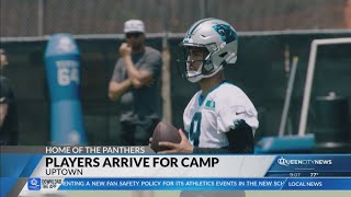 Panthers arrive for training camp