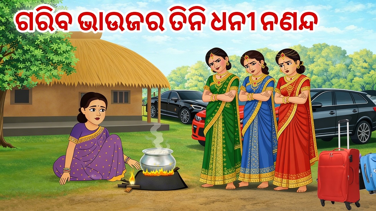 ଗରିବ ଭାଉଜ ର ତିନି ଧନୀ ନଣନ୍ଦ | Odia Sasu Bohu Kahani | Odia Stories | Moral Story