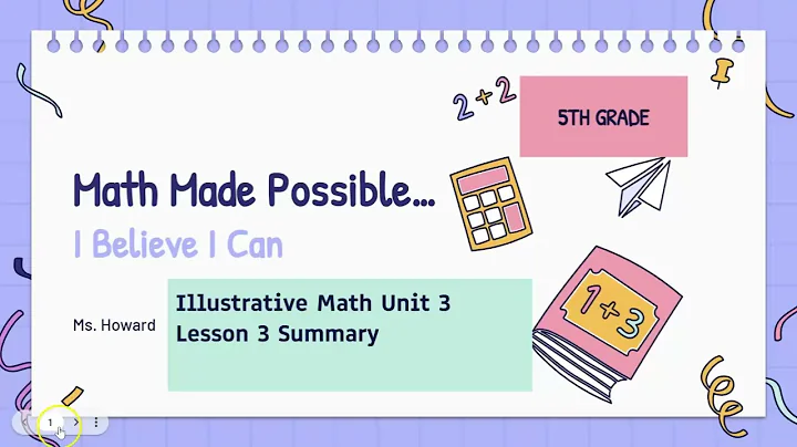 Illustrative Math Grade 5 Unit 3 Lesson 3 Multiplying Unit Fractions with Diagrams & Equations
