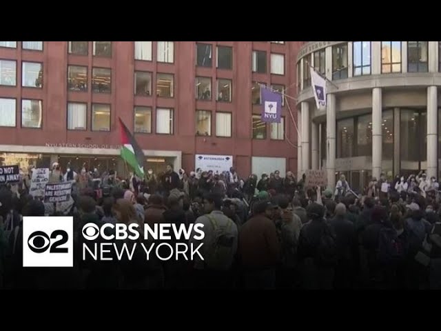 Pro Palestinian Protests Erupt Outside Nyu S Stern School Of Business