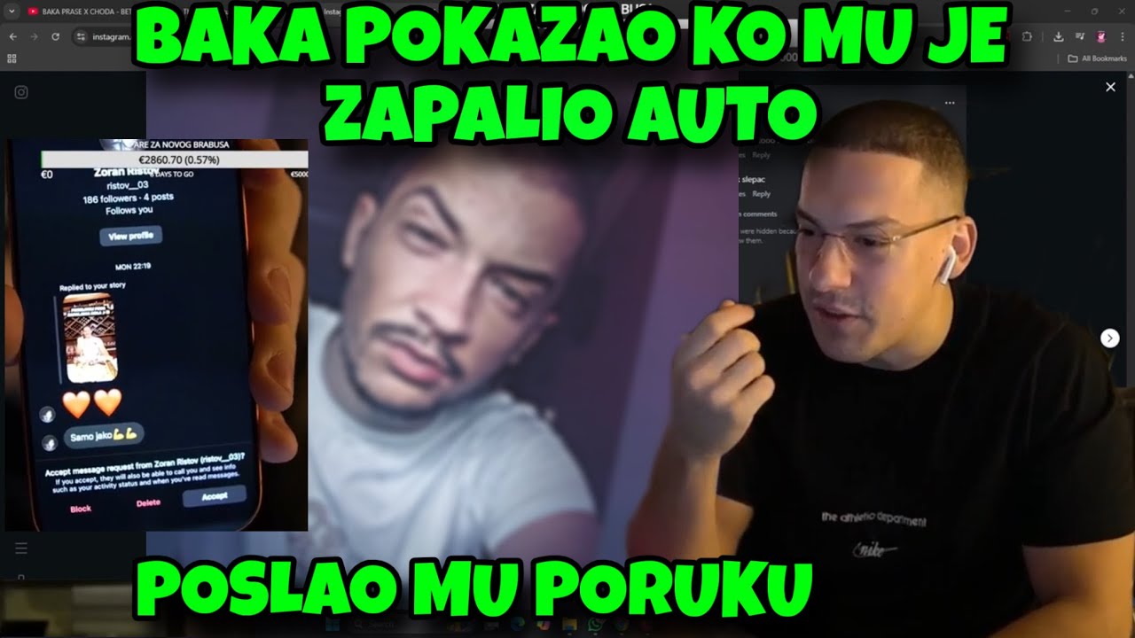 BAKA PRASE POKAZAO COVEKA KOJI MU JE ZAPALIO AUTO