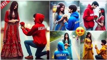 Create 3D Ai Couple Propose imagecreator 2024 | Couple propose ai photo editingbing image creator