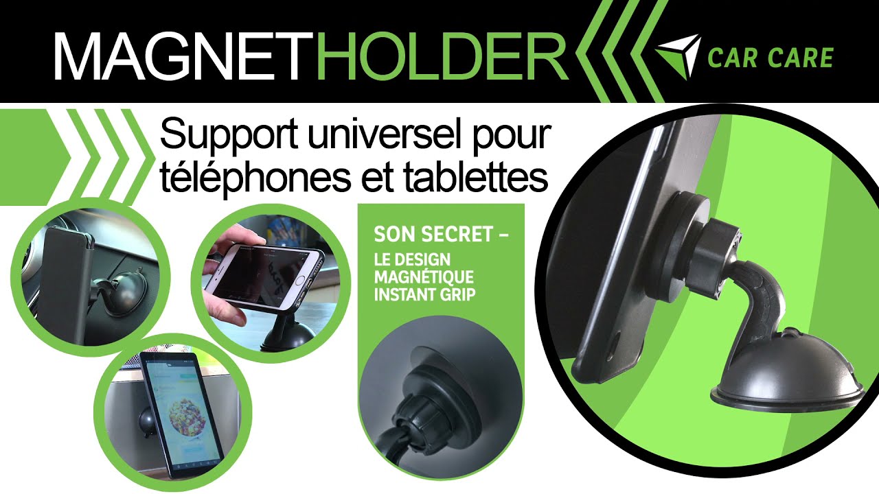 Support magnétique pour téléphone tablette gps pour voiture Car Universal Magnetic  Mount - Conforama