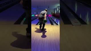 Bowling in a hotel shorts