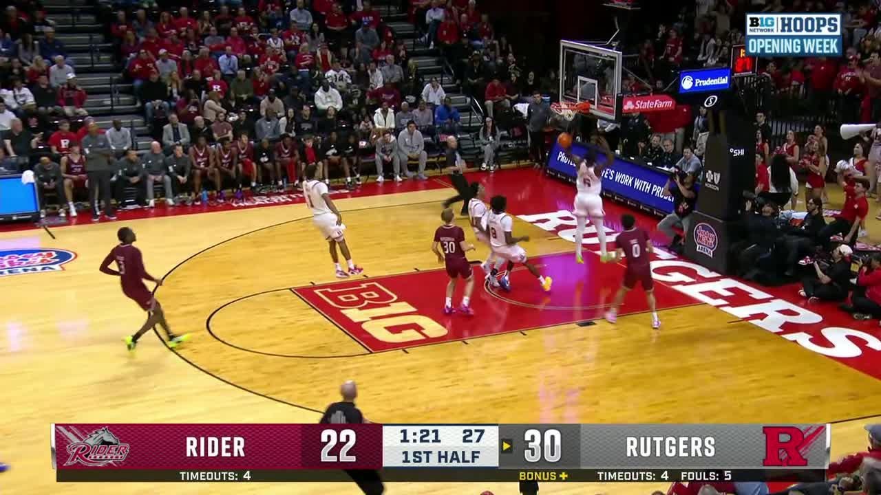 Darren Buchanan Throws it Down vs. Rider | Rutgers Men's Basketball