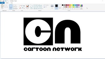 How to draw a Cartoon Network logo (Nickelodeon font) using MS Paint | How to draw on your computer