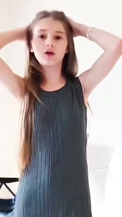 Cute girl with no bra
