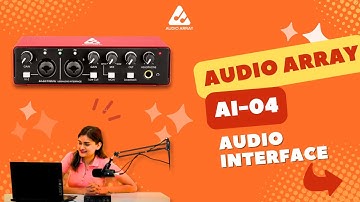 Audio Array AI-04 2x2 Audio Interface | Premium Mic Pre-Amps | 48V Phantom Power Support | No driver