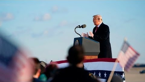 Donald Trump tells supporters 'we will be back in some form' in last speech as president