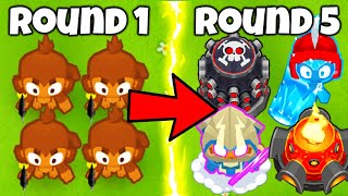 My Towers RANDOMIZE Every 5 ROUNDS... Can I BEAT Bloons TD 6?