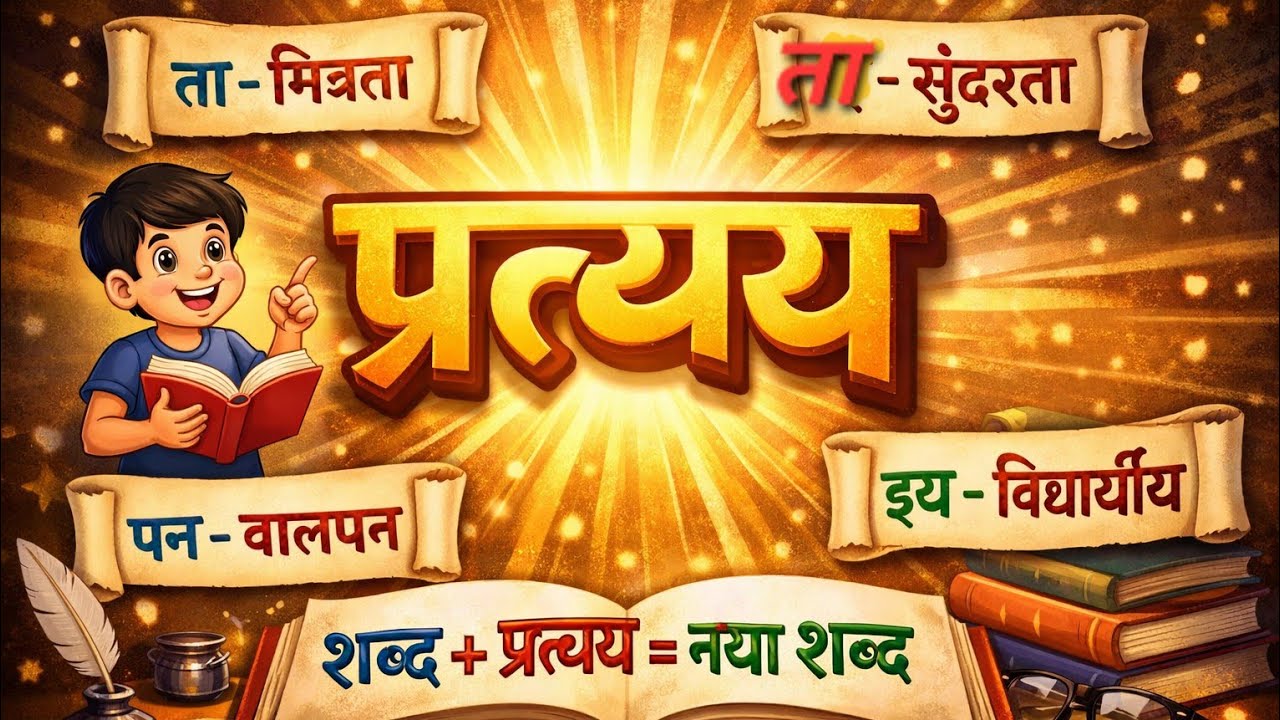 प्रत्यय Hindi grammar class 6, 7,8, 9 CBSE, ICSE