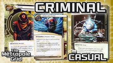 Android: Netrunner // Criminal Adam vs. Blue Sun Grids - Casual