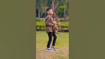 Little Kid With 1 Month Old Tiger Cub | Nouman Hassan |