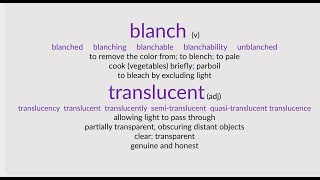 blanch translucent