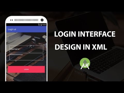 Login interface design in xml using Android studio