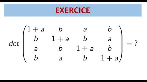 Déterminants (4/14): Exercice