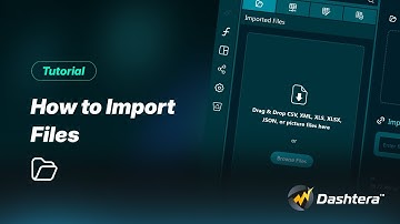 Dashtera Tutorial 2 - How to Import Files