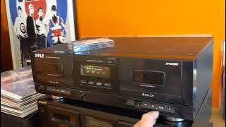 Pyle PT-659DU Dual Stereo Cassette Deck w/ Tape USB to MP3 Converter