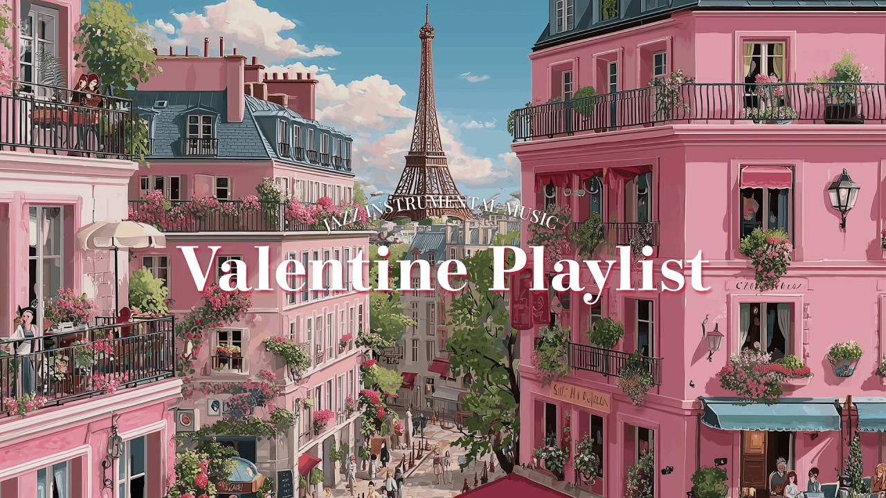 Sweet Love in Paris 🩷 French Instrumental Music Playlist | Soft Valentine Glow
