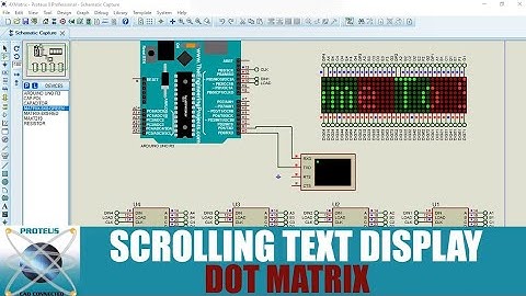 How to Make Scrolling Text Display using Arduino || Dot Led matrix on proteus