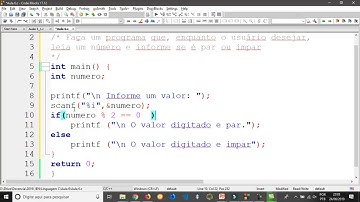 Linguagem C   Aula 6  Como verificar se um número é par ou ímpar