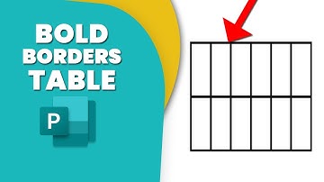 How to bold the borders of a table in Publisher