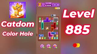 Catdom Color Hole Level 885 Walkthrough [NEW UPDATE] 🐱🟣 | Relaxing Color Puzzle Game | Go Answer