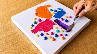 Easy Acrylic Painting Technique / Simple Abstract Painting Demo / For Beginners 