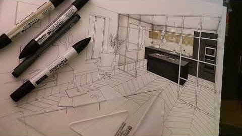 architecture -interior design / Manual Rendering