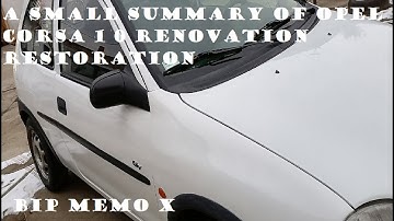 A small summary of Opel Corsa 1 0 renovation   restoration