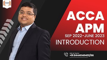 ACCA APM  |  1st class for Sept 2022-June 2023  |  Introduction