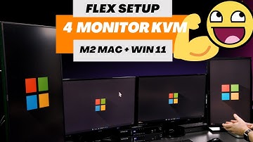Maximize Your Workspace: A Guide to 4 Monitor Setup with KVM Switch for Windows 11 & Mac Mini Users!