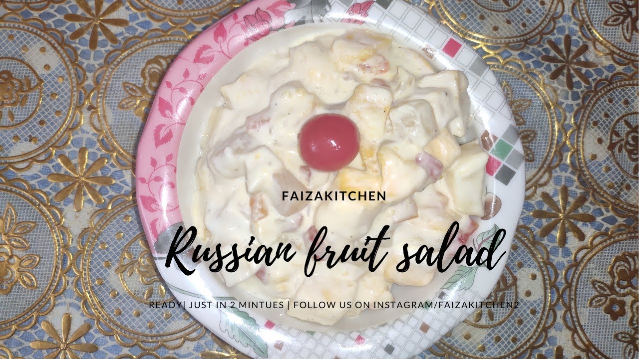 Russian fruit salad 🥗ready in 2minitues - YouTube