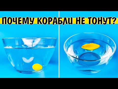 Почему корабль не тонет в воде? Опыт с плотностью "Корабль из пластилина"